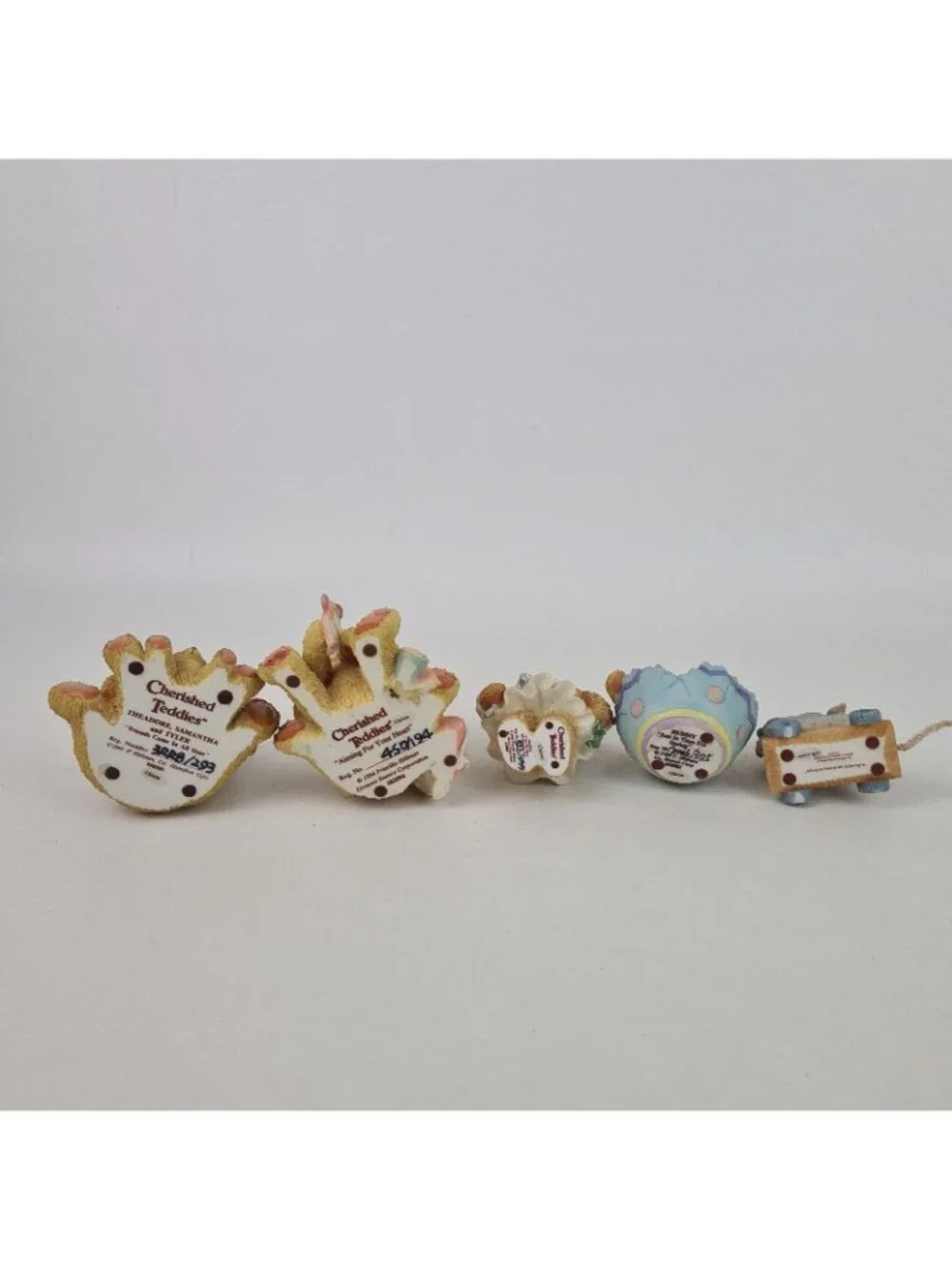Set Of 5 Cherished Teddies Gloria Bunny Samantha Tyler 614387 Porcelain Figure